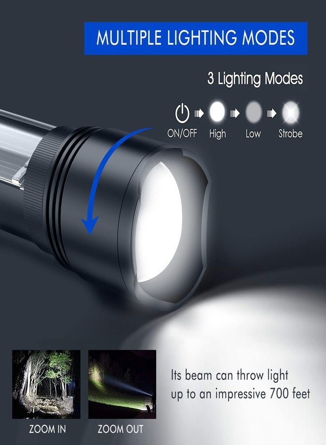 NPET T08-2 Solar Power Flashlight Car Flashlight USB Rechargeable Tactical Multi-Function Torch Emergency Tool (T08-2pack) - Image 2